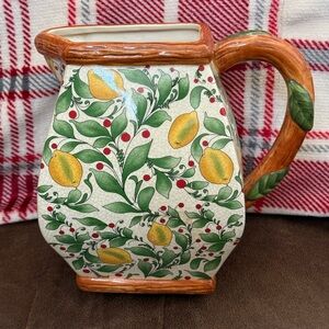 Vintage 8”H Pacific Rim Ceramic Lemon Pitcher